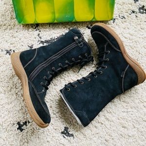 New Primigi Enora Black Suede Girls Boots Sz 32 EU/ 1 US